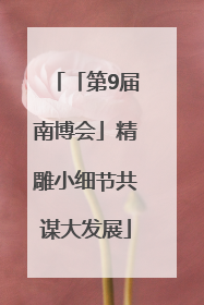 「第9届南博会」精雕小细节共谋大发展