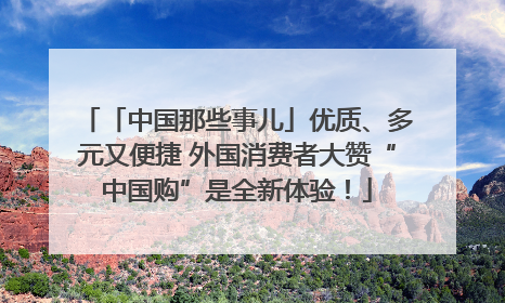「中国那些事儿」优质、多元又便捷 外国消费者大赞“中国购”是全新体验！