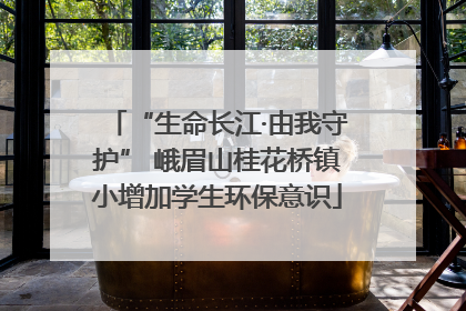 “生命长江·由我守护” 峨眉山桂花桥镇小增加学生环保意识