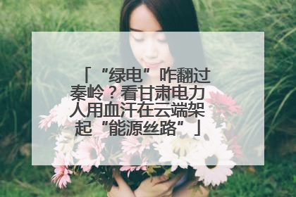 “绿电”咋翻过秦岭？看甘肃电力人用血汗在云端架起“能源丝路”