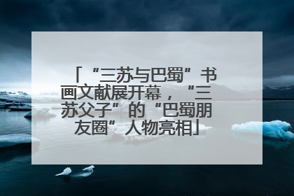 “三苏与巴蜀”书画文献展开幕，“三苏父子”的“巴蜀朋友圈”人物亮相