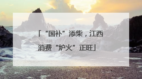 “国补”添柴，江西消费“炉火”正旺