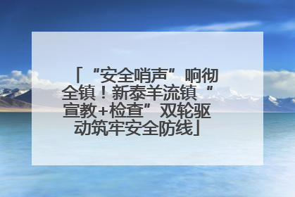 “安全哨声”响彻全镇！新泰羊流镇“宣教+检查”双轮驱动筑牢安全防线
