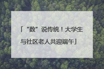 “数”说传统！大学生与社区老人共迎端午