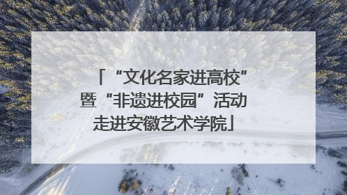“文化名家进高校”暨“非遗进校园”活动走进安徽艺术学院