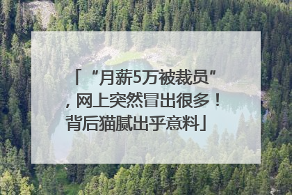 “月薪5万被裁员”，网上突然冒出很多！背后猫腻出乎意料