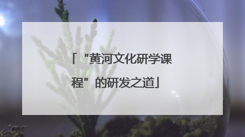 “黄河文化研学课程”的研发之道