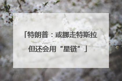 特朗普：或挪走特斯拉 但还会用“星链”
