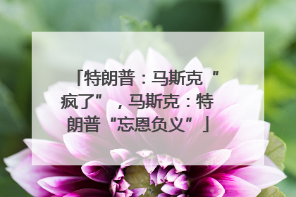 特朗普：马斯克“疯了”，马斯克：特朗普“忘恩负义”