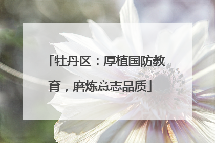 牡丹区：厚植国防教育，磨炼意志品质