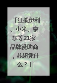 狂揽伊利、小米、京东等21家品牌赞助商，苏超凭什么？