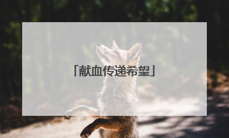 献血传递希望