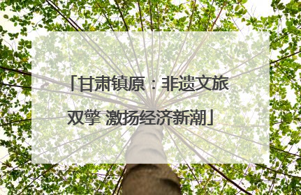 甘肃镇原：非遗文旅双擎 激扬经济新潮
