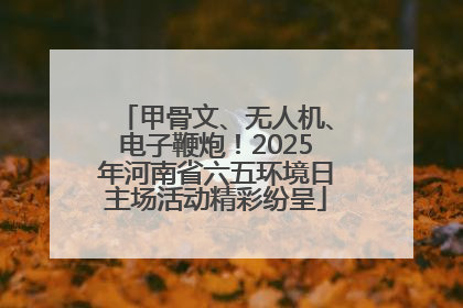 甲骨文、无人机、电子鞭炮！2025年河南省六五环境日主场活动精彩纷呈