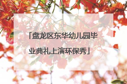 盘龙区东华幼儿园毕业典礼上演环保秀