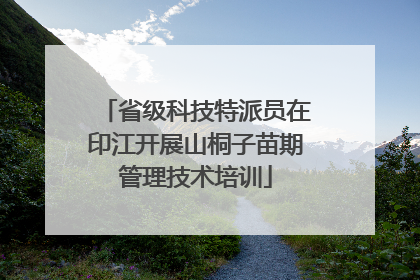 省级科技特派员在印江开展山桐子苗期管理技术培训