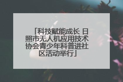 科技赋能成长 日照市无人机应用技术协会青少年科普进社区活动举行