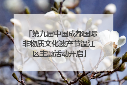 第九届中国成都国际非物质文化遗产节温江区主题活动开启