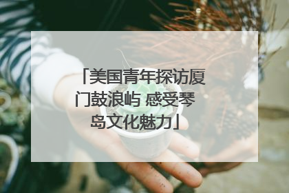 美国青年探访厦门鼓浪屿 感受琴岛文化魅力