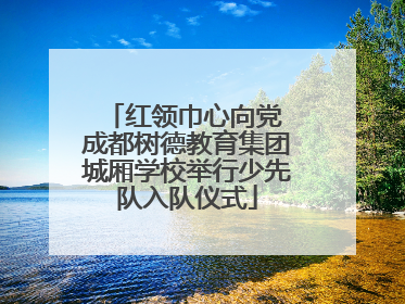 红领巾心向党 成都树德教育集团城厢学校举行少先队入队仪式