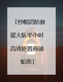 纱帽消防救援大队半小时高效处置商铺蛇患