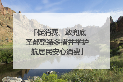 促消费、敢兜底 圣都整装多措并举护航居民安心消费