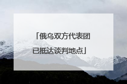 俄乌双方代表团已抵达谈判地点
