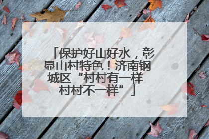 保护好山好水，彰显山村特色！济南钢城区“村村有一样 村村不一样”