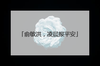 俞敏洪，凌晨报平安