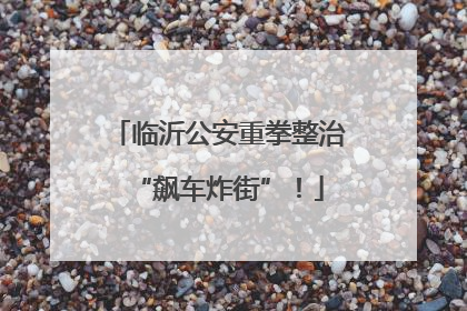 临沂公安重拳整治“飙车炸街”！