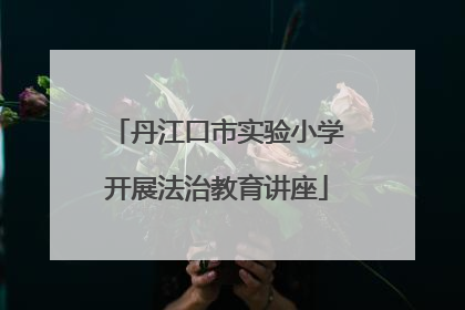 丹江口市实验小学开展法治教育讲座