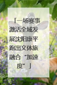 一场赛事激活全域发展沈阳康平跑出文体旅融合“加速度”