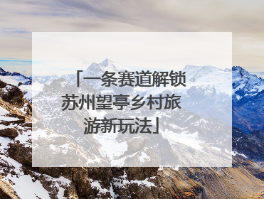 一条赛道解锁苏州望亭乡村旅游新玩法