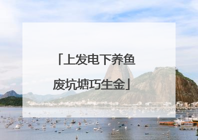上发电下养鱼 废坑塘巧生金