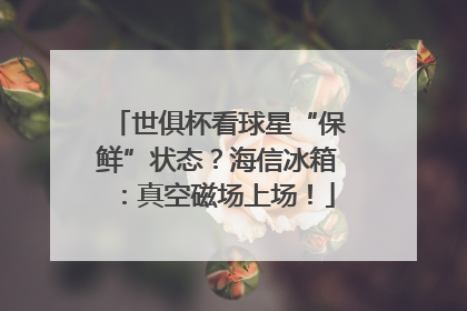 世俱杯看球星“保鲜”状态？海信冰箱：真空磁场上场！