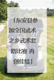 东安县参加全国武术之乡武术套路比赛 再创佳绩