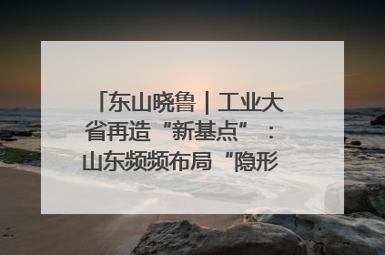 东山晓鲁｜工业大省再造“新基点”：山东频频布局“隐形冠军”背后