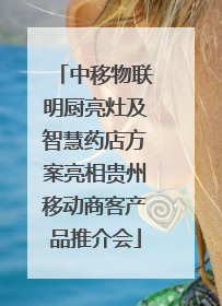 中移物联明厨亮灶及智慧药店方案亮相贵州移动商客产品推介会