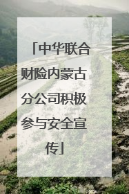 中华联合财险内蒙古分公司积极参与安全宣传