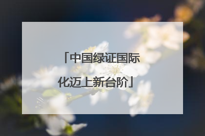 中国绿证国际化迈上新台阶