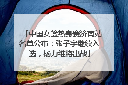 中国女篮热身赛济南站名单公布：张子宇继续入选，杨力维将出战
