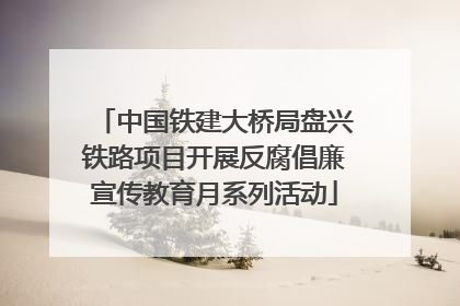 中国铁建大桥局盘兴铁路项目开展反腐倡廉宣传教育月系列活动