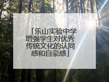 乐山实验中学增强学生对优秀传统文化的认同感和自豪感