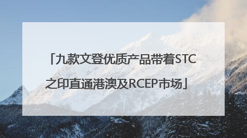 九款文登优质产品带着STC之印直通港澳及RCEP市场