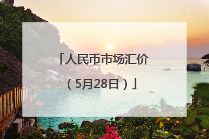 人民币市场汇价（5月28日）