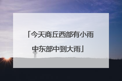 今天商丘西部有小雨 中东部中到大雨