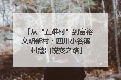 从“五难村”到富裕文明新村：四川小谷溪村蹚出蜕变之路
