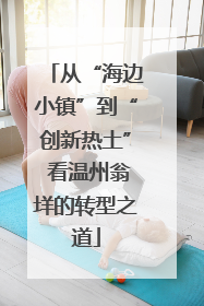 从“海边小镇”到“创新热土” 看温州翁垟的转型之道