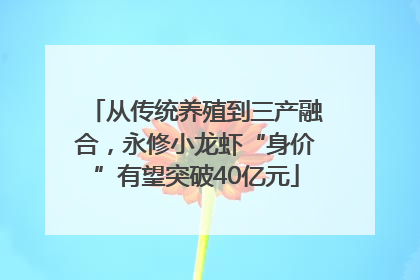 从传统养殖到三产融合，永修小龙虾“身价”有望突破40亿元