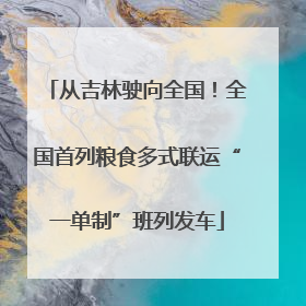 从吉林驶向全国！全国首列粮食多式联运“一单制”班列发车